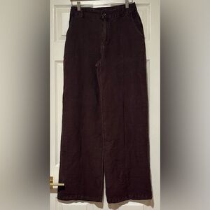 Women’s YFB Younge Fabulous Broke Pants Size M Brown Wide Leg Lagenlook